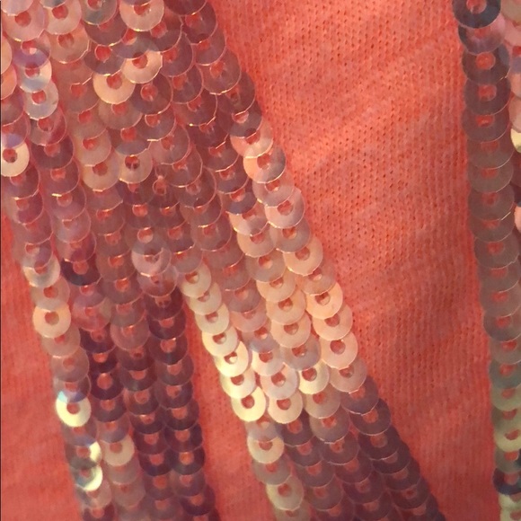 Light Orange Sequin PINK Shirt - Picture 2 of 3